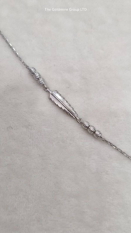 Silver Feather Bracelet STEK2