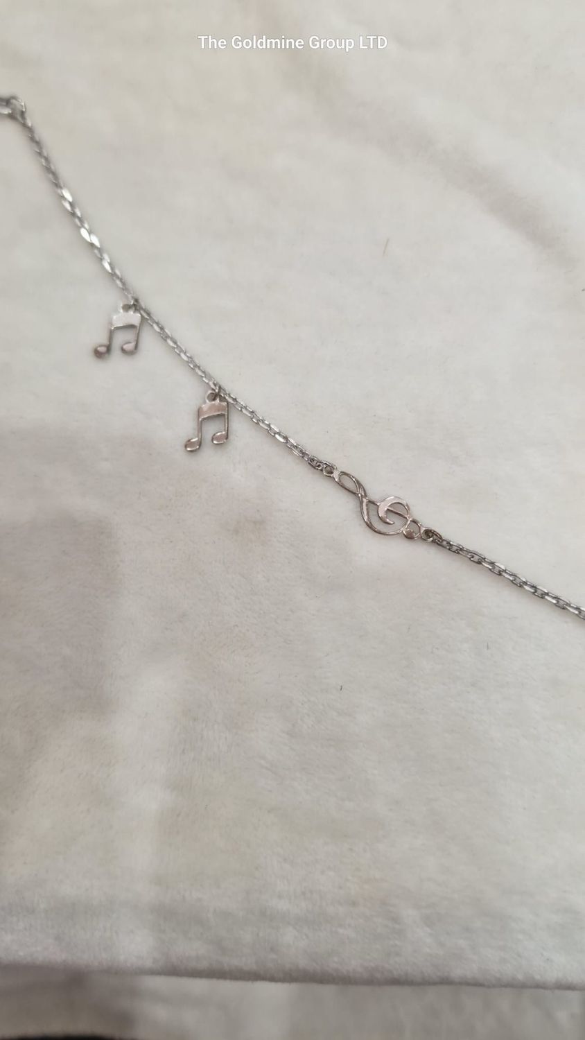 Silver Music Note Bracelet STEK5