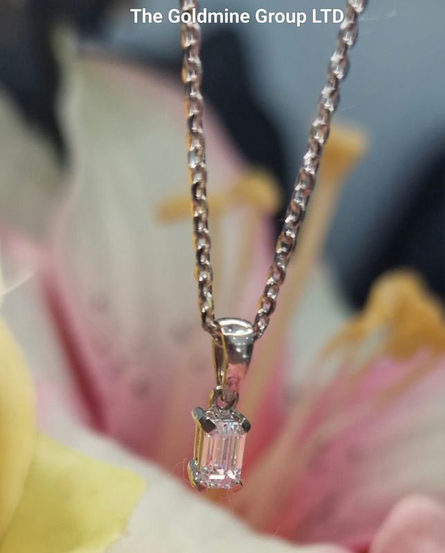 Solitaire Emerald Cut Cubic Zircon STU408