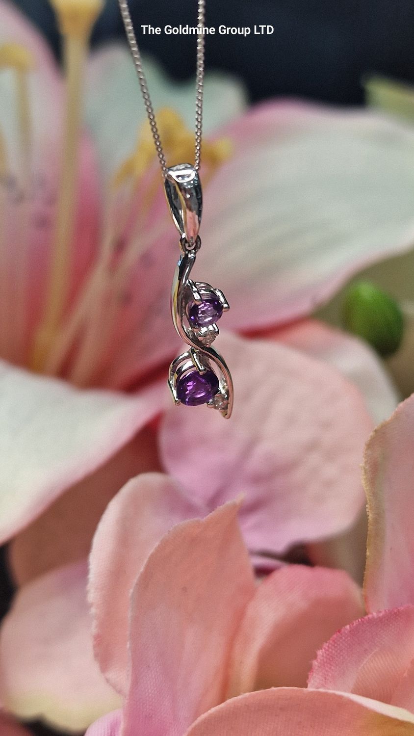 Tanzanite Drop Necklace STE601