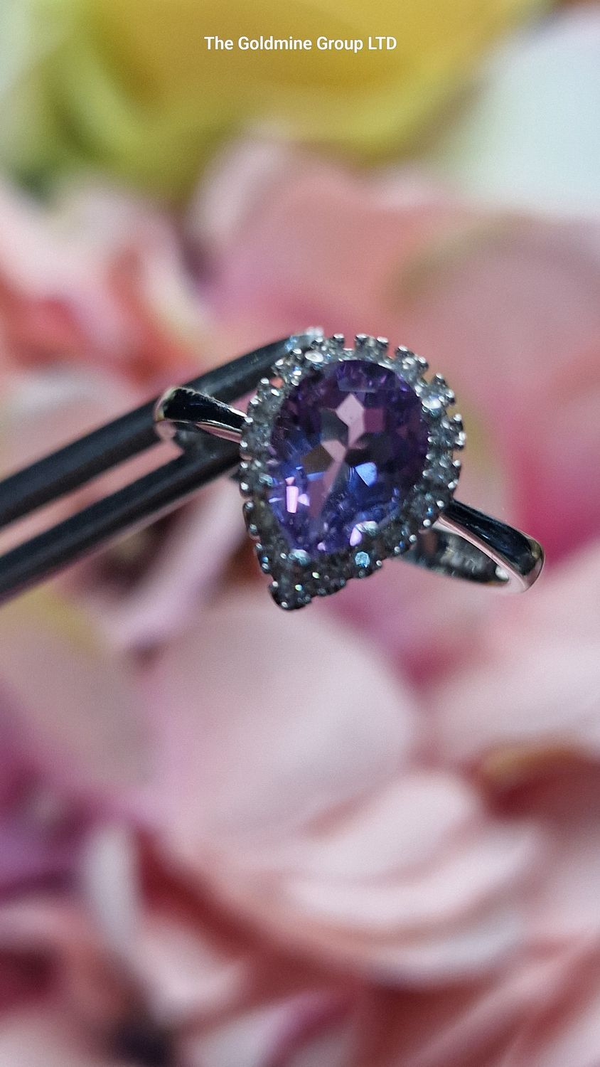 Amethyst &amp; Diamond Ring RCPC2