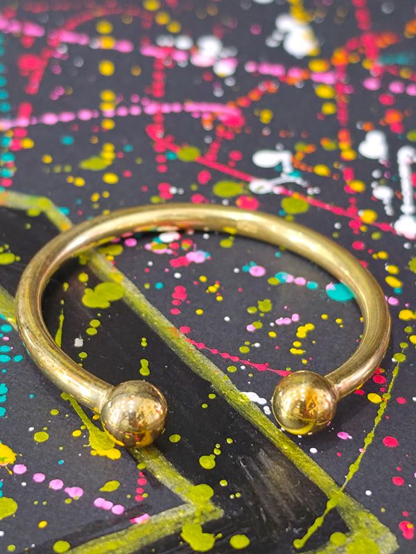 Silver Gold Plate Baby Torque Bangle