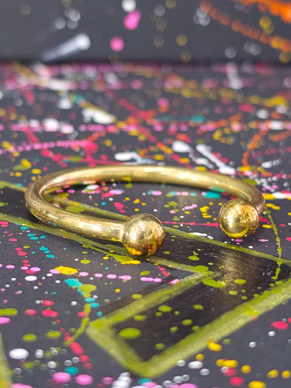 Silver Gold Plate Baby Torque Bangle
