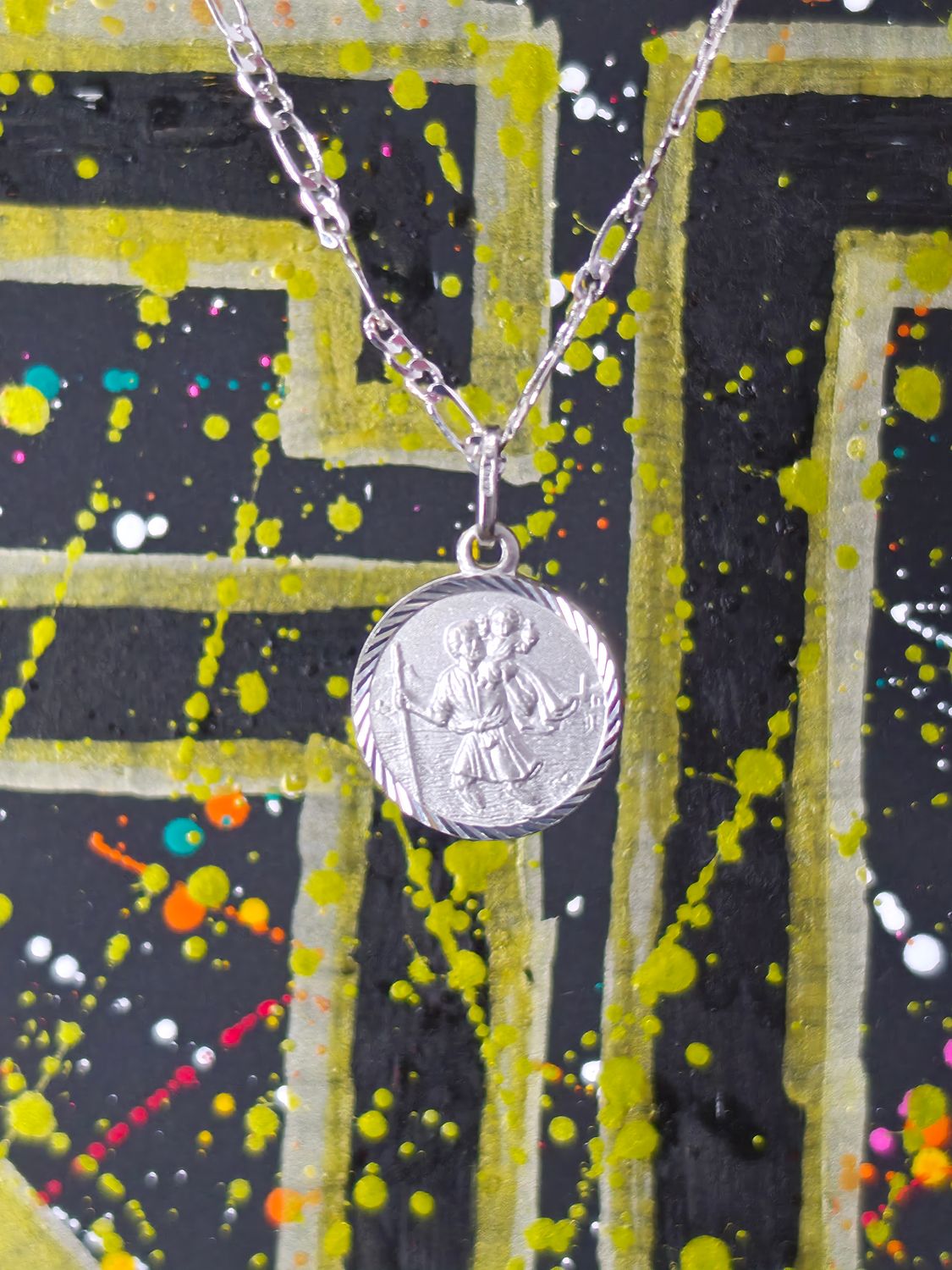 Silver St Christopher Necklace