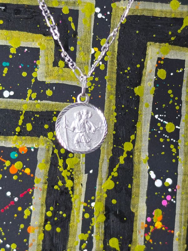 Silver St Christopher Necklace