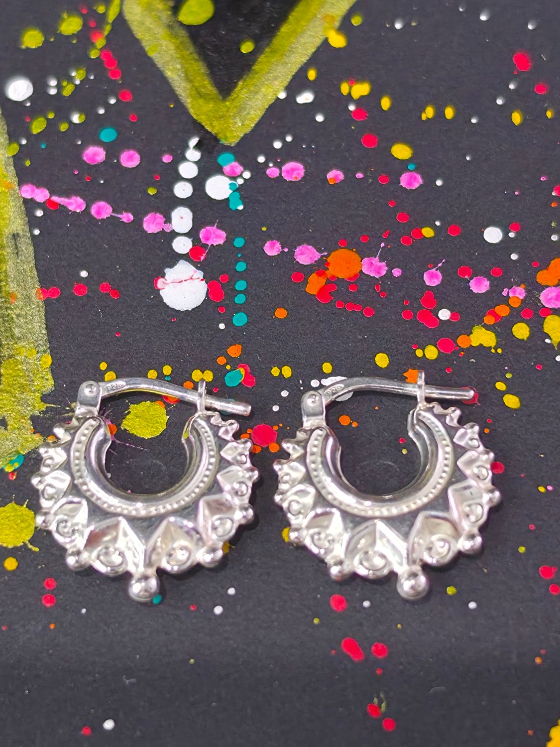 Silver Creole Hoop Earrings
