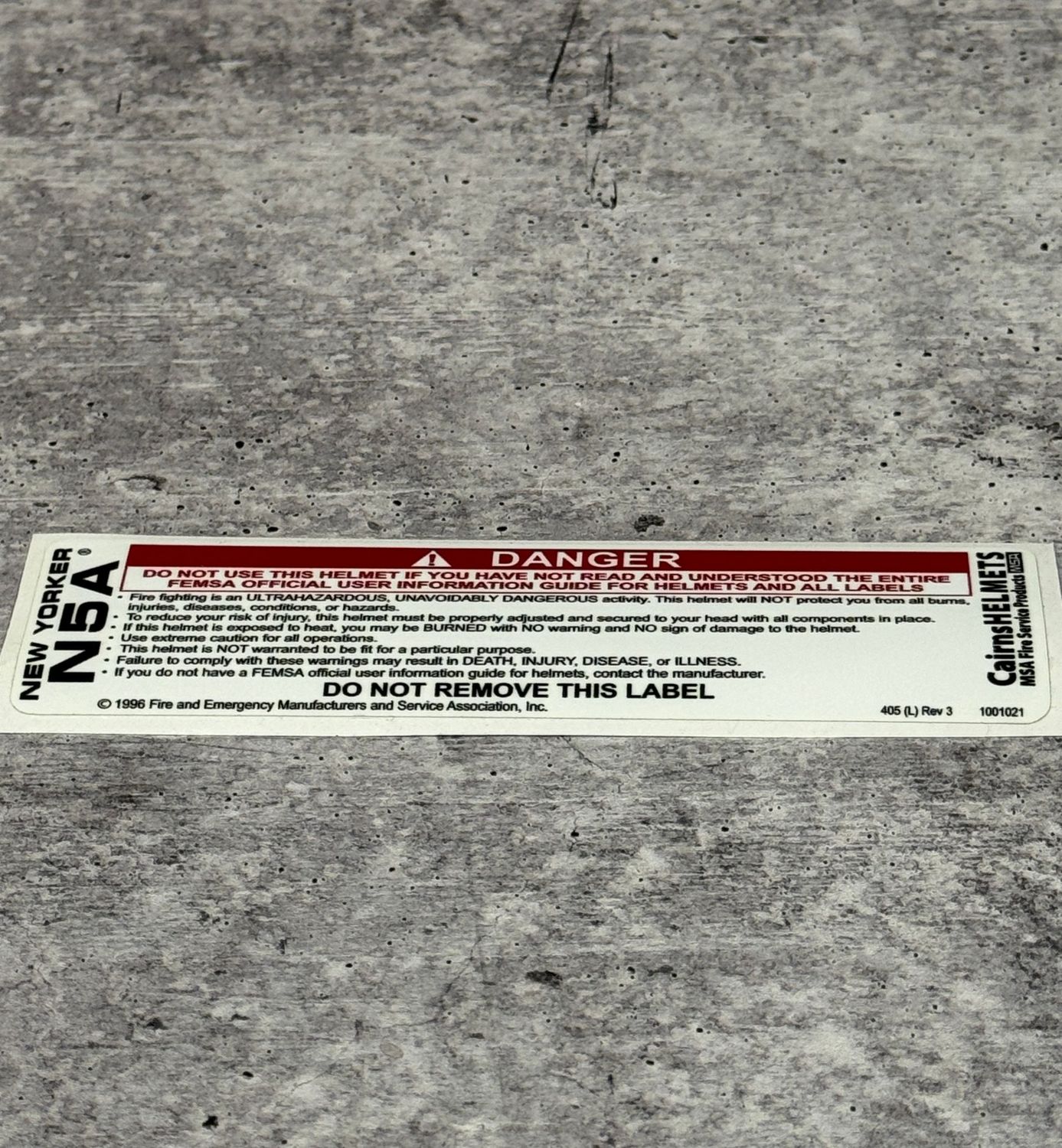 WCFEMSA5-N5a New Yorker FEMSA Label (Replica)
