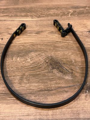 WCLCSBRASSNQR – Leather Chinstrap with Snaps - No Quick Release