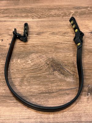 WCLCSBBRASSWQR–Leather Chinstrap with Snaps - Quick Release