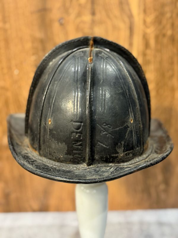 1800 Antique Fire Helmet - size 7 3/8