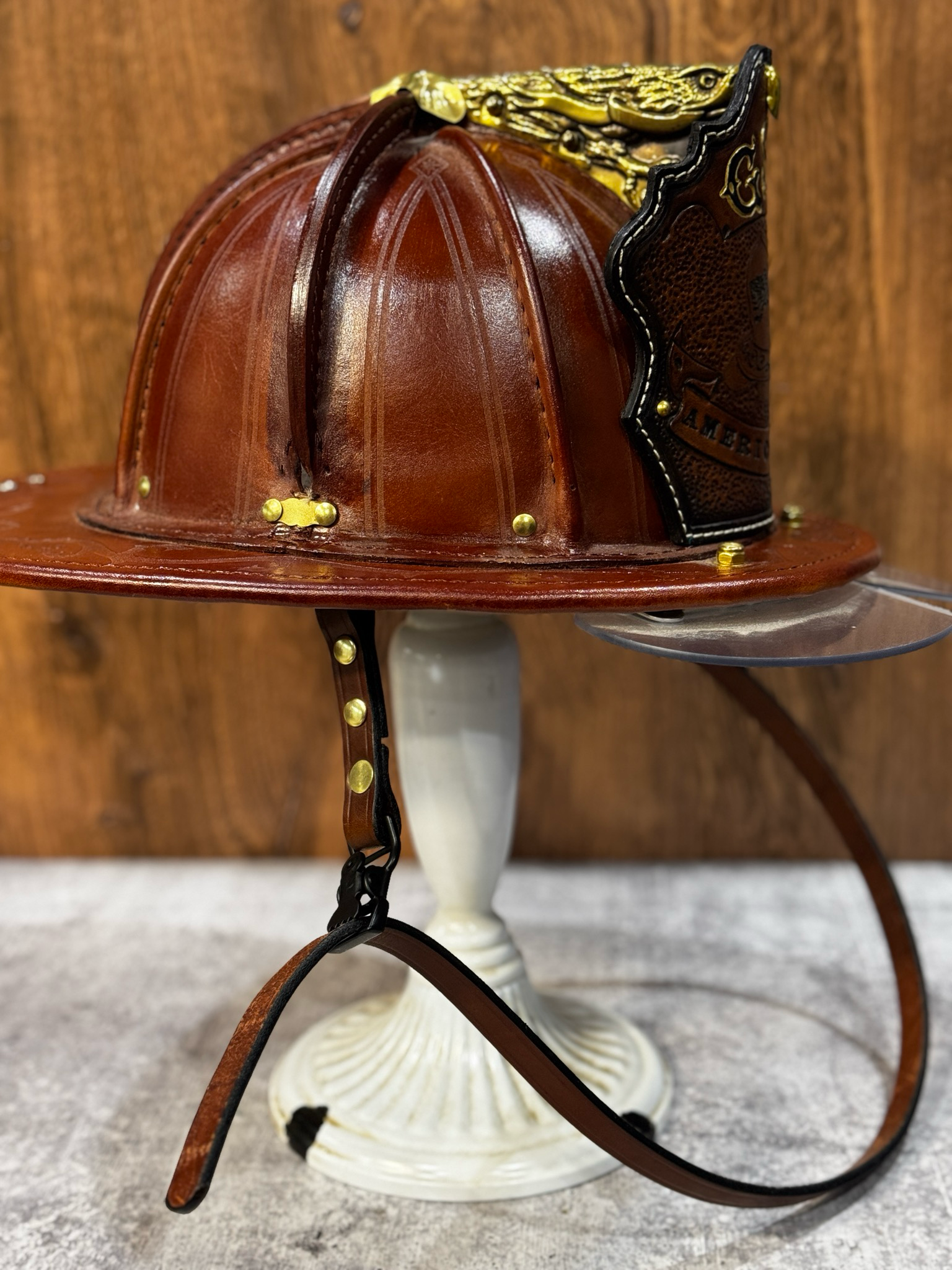 WCLPHENATURALNOQR- Phenix TL-2 Leather Chinstrap With Chicago Screws And No Quick Release Buckle