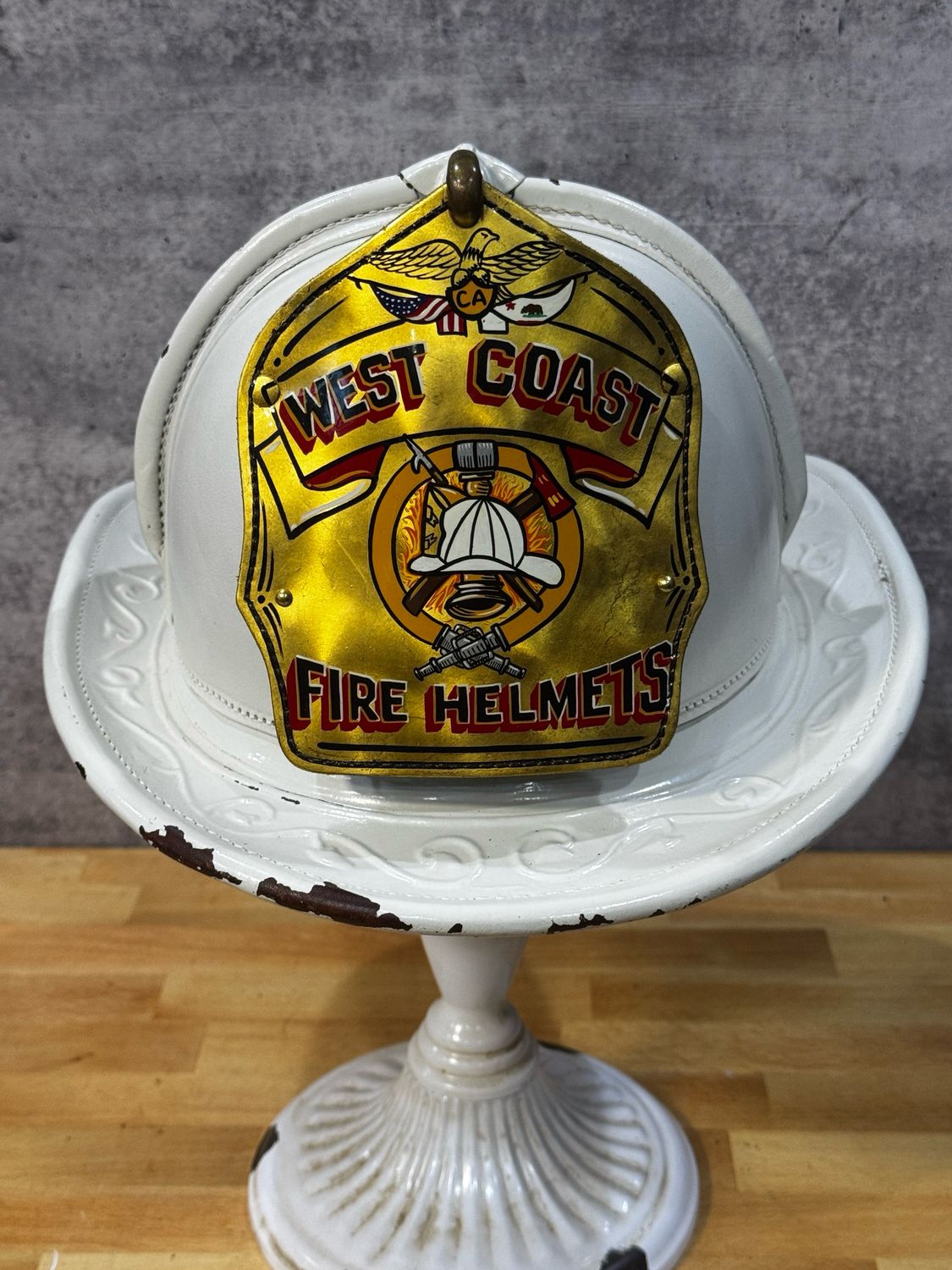 1947/48 pre code 4 panel leather helmet size. 7 3/8