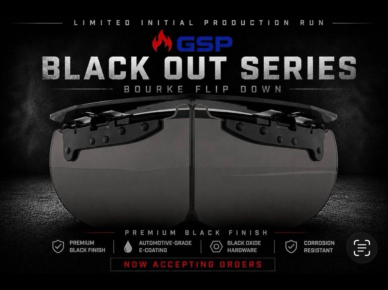 WCBLKGSP- Black GSP bourkes tinted lenses 