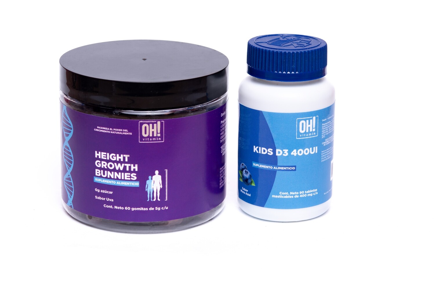 Kit Height Growth Bunnies sabor uva