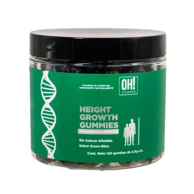 Height Growth Gummies sabor green blizz.