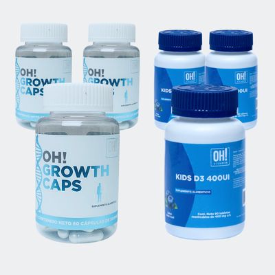 Pack 3 Kits Oh! Growth Caps