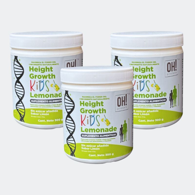 Pack 3 botes de Height Growth Kids Lemonade + 1 Shaker de obsequio