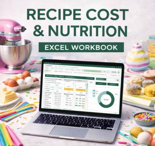 Indulgent Keto Recipe Cost &amp; Nutrition Spreadsheet – Starter