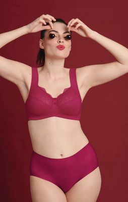 Topcomfortbeha ORELY  zonder beugel - Cherry Red