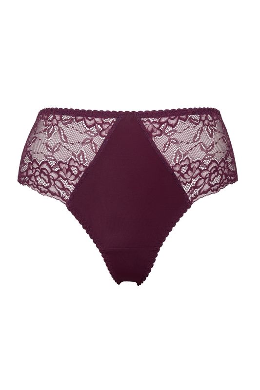 Plaisir Lush Brazilian Slip - Burgundy Plaisir Lush Brazilian Slip - Burgundy