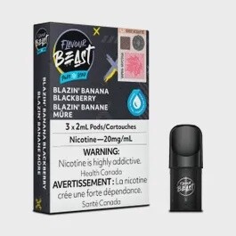 Flavour Beast Pods (Excise Taxed), Flavour: Blazin&#39; Banana Blackberry Iced