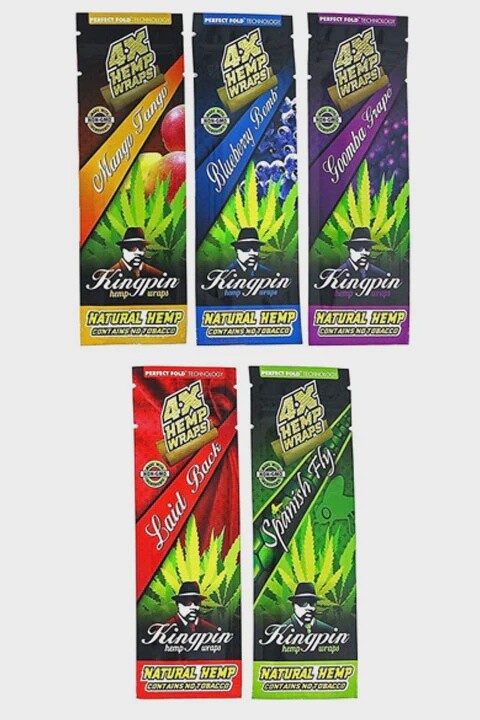 Kingpin Hemp Wraps, Colour: Blueberry