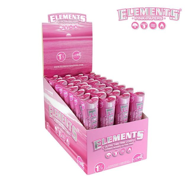 Elements Pink Pre Rolled Cones