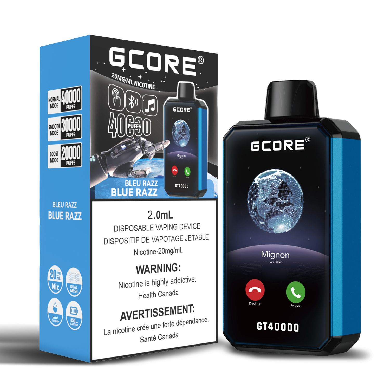 GCore GT 40k, Flavor: Blue Razz