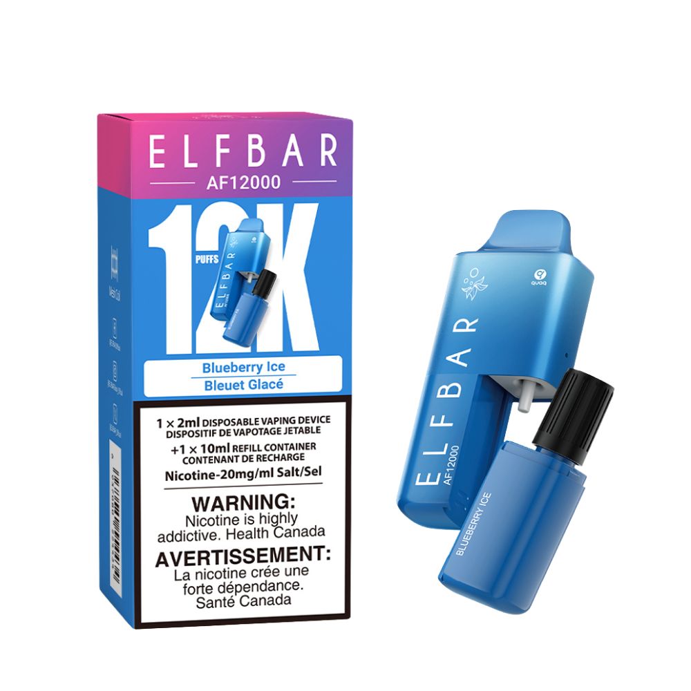 Elf Bar AF12K Disposable Vape, Flavor: Blueberry Ice