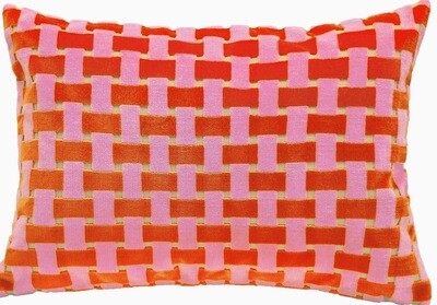 Red rectangle Lumbar pillow