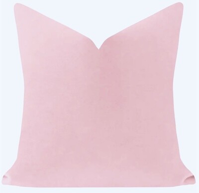 Pale Pink Velvet Pillow 22x22