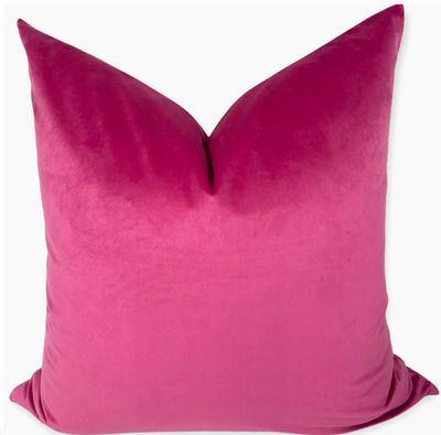 Hot Pink Velvet Pillow