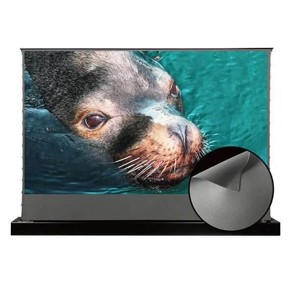 VIVIDSTORM S ALR MOTORISED FLOOR RISING PROJECTOR SCREEN WITH OBSIDIAN AMBIENT LIGHT REJECTING