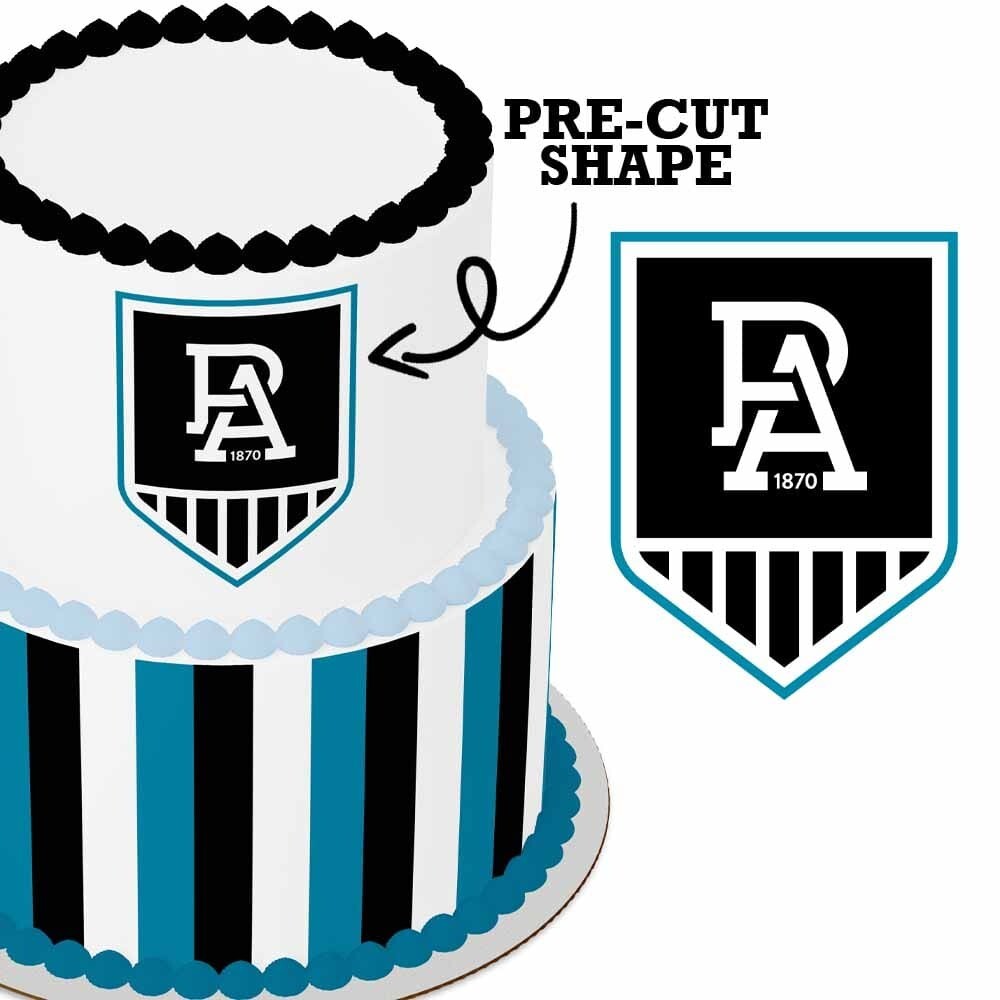 AFL Port Adelaide Power Shape Edible Icing Images