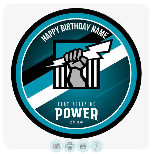 AFL Port Adelaide Power Edible Cake Topper Products Edible Cake