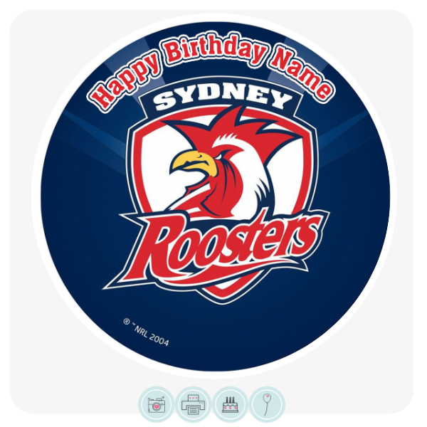 Sydney Roosters Cake Topper Products Edible Cake Toppers