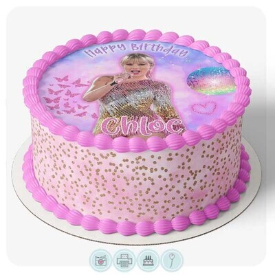 Taylor Swift Pink - Edible Cake Topper