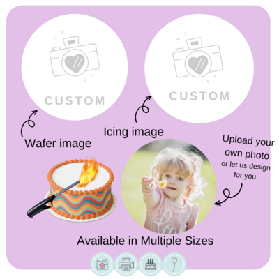 Custom Burn Away Cake Topper Kit | Various shapes/sizes