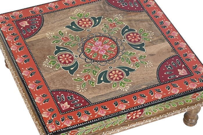 MESA AUXILIAR NEPAL PINTADA A MANO