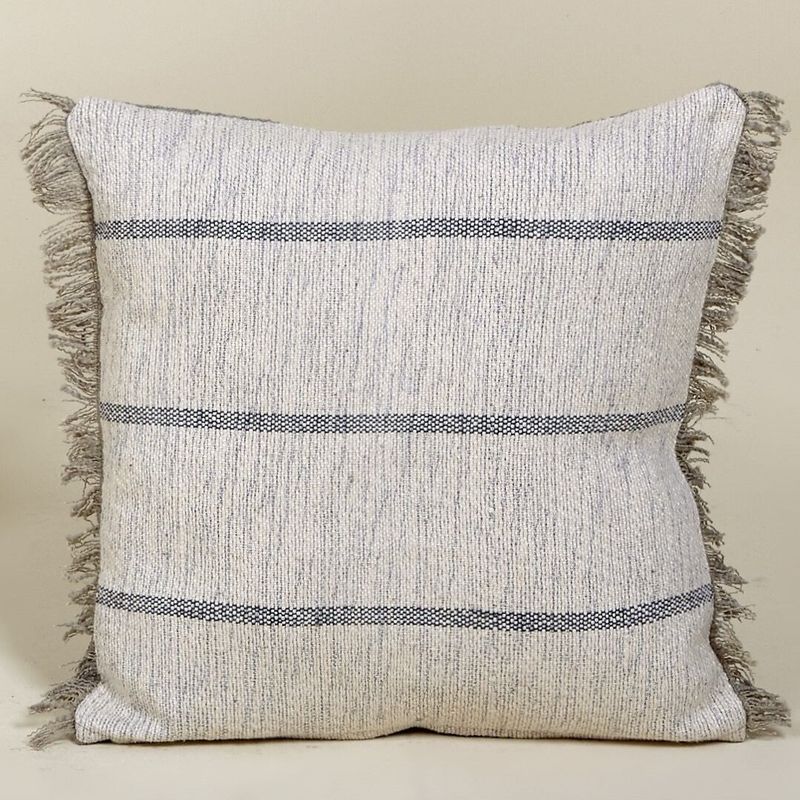 COJIN 45X45 SIDNEY BLANCO RAYAS GRIS