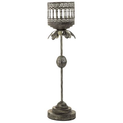 CANDELABRO DE METAL MARRON