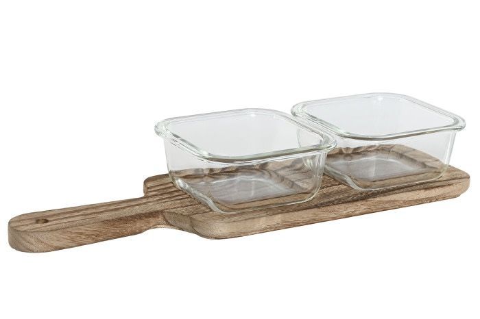 TABLA APERITIVO SET 3 CRISTAL 320ML