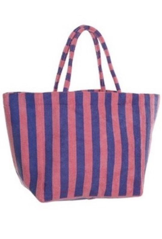 BOLSO PLAYA AZUL Y FUCSIA