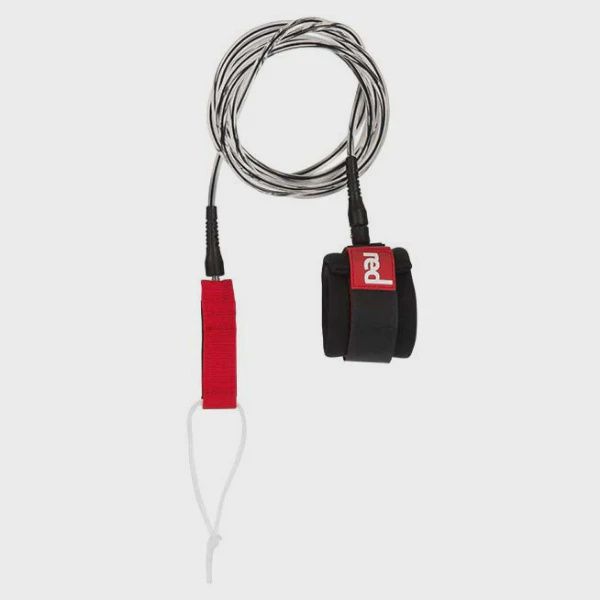 Red Surf (Straight) Leash, Colour: Clear, Size: 10 feet