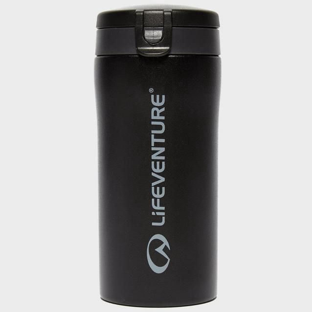 LifeVenture Thermal Mug Flip Top, Colour: Black, Size: 300ml