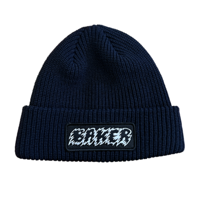 Baker Jagged Navy Cuff Logo Patch Beanie