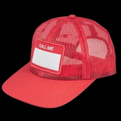 Call Me 917 Hello My Name is Red Trucker Hat