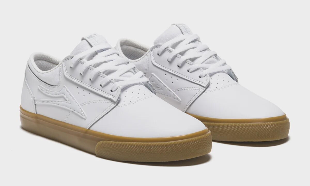 Lakai Griffin White / Gum Leather Suede Shoes