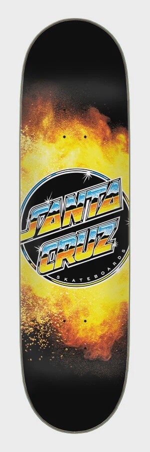 Santa Cruz Chrome Dot Flame Everslick Deck - 8.5" x 32.2"