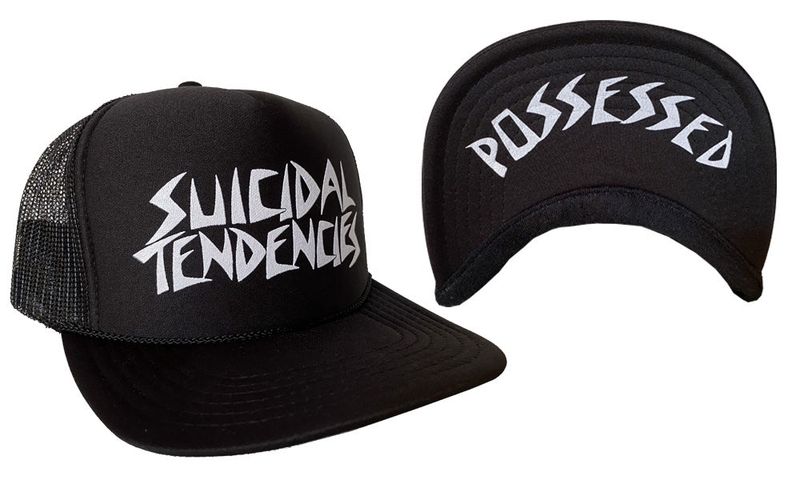 SUICIDAL TENDENCIES OG POSSESSED FLIP MESH SNAPBACK HAT, Color: Black